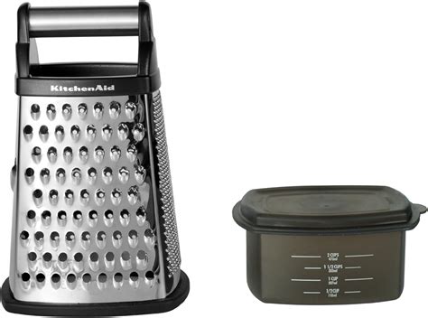 kitchenaid gourmet stainless steel box grater|best 6 sided box grater.